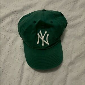 New Era NY dad ball cap green white